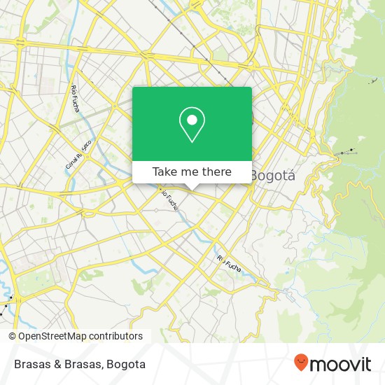 Mapa de Brasas & Brasas, Avenida Calle 1 21 Los Mártires, Bogotá, D.C., 111411