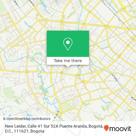 New Leider, Calle 41 Sur 52A Puente Aranda, Bogotá, D.C., 111621 map