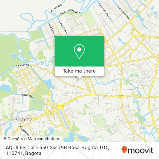 Mapa de AQUILES, Calle 65G Sur 79B Bosa, Bogotá, D.C., 110741