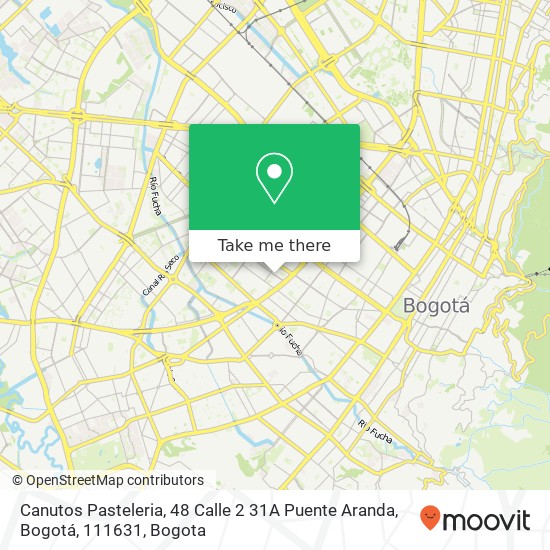Mapa de Canutos Pasteleria, 48 Calle 2 31A Puente Aranda, Bogotá, 111631