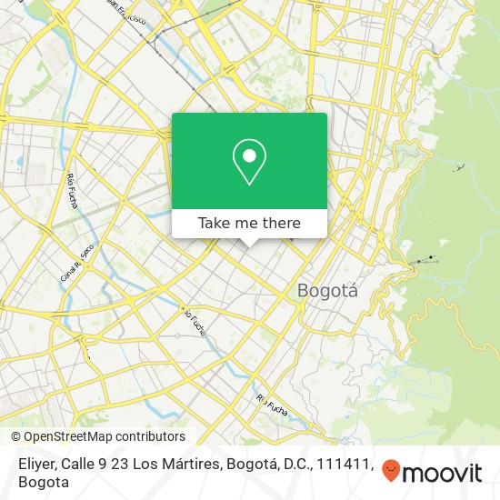 Mapa de Eliyer, Calle 9 23 Los Mártires, Bogotá, D.C., 111411