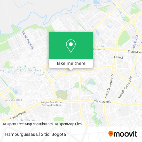 Hamburguesas El Sitio map