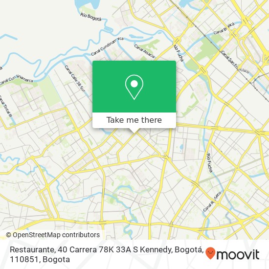 Mapa de Restaurante, 40 Carrera 78K 33A S Kennedy, Bogotá, 110851