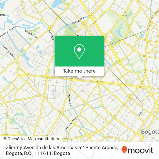 Zlimmy, Avenida de las Américas 62 Puente Aranda, Bogotá, D.C., 111611 map