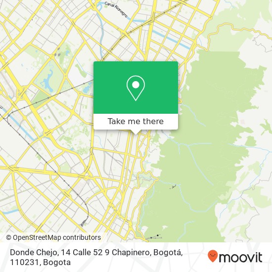 Donde Chejo, 14 Calle 52 9 Chapinero, Bogotá, 110231 map