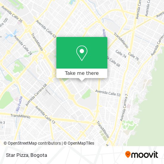 Star Pizza map