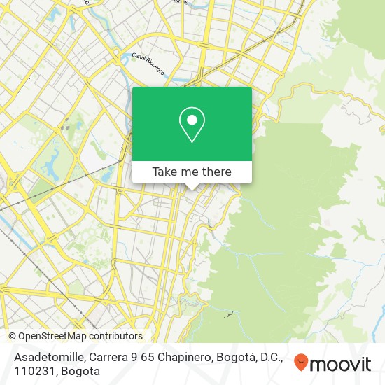 Asadetomille, Carrera 9 65 Chapinero, Bogotá, D.C., 110231 map