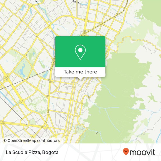 Mapa de La Scuola Pizza, 52 Carrera 10 66 Chapinero, Bogotá, 110231