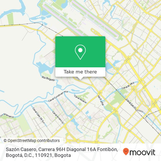 Sazón Casero, Carrera 96H Diagonal 16A Fontibón, Bogotá, D.C., 110921 map
