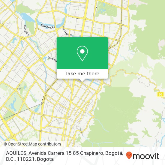 AQUILES, Avenida Carrera 15 85 Chapinero, Bogotá, D.C., 110221 map