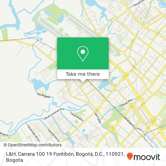 Mapa de L&H, Carrera 100 19 Fontibón, Bogotá, D.C., 110921