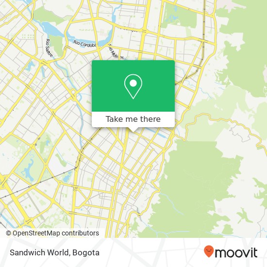 Mapa de Sandwich World, 84 Carrera 19 84 Chapinero, Bogotá, D.C., 110221