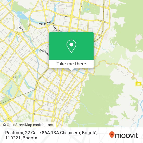 Mapa de Pastrami, 22 Calle 86A 13A Chapinero, Bogotá, 110221