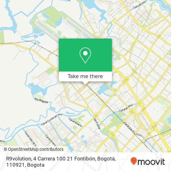 Mapa de R9volution, 4 Carrera 100 21 Fontibón, Bogotá, 110921