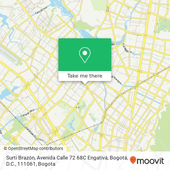 Mapa de Surti Brazón, Avenida Calle 72 68C Engativá, Bogotá, D.C., 111061