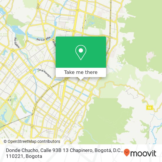 Donde Chucho, Calle 93B 13 Chapinero, Bogotá, D.C., 110221 map