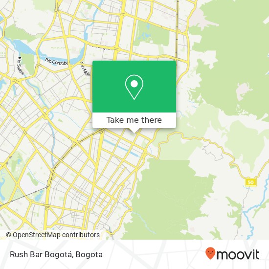 Rush Bar Bogotá map