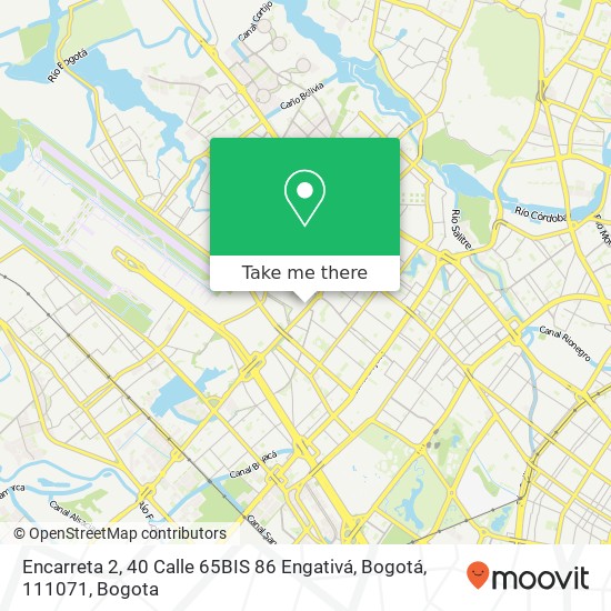 Mapa de Encarreta 2, 40 Calle 65BIS 86 Engativá, Bogotá, 111071