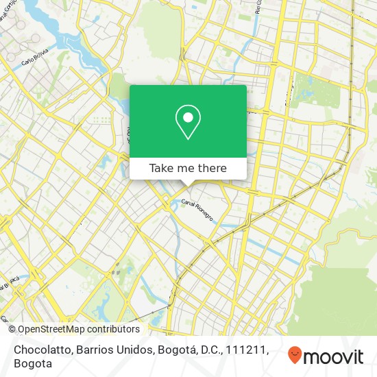 Chocolatto, Barrios Unidos, Bogotá, D.C., 111211 map