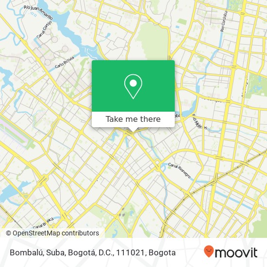 Bombalú, Suba, Bogotá, D.C., 111021 map