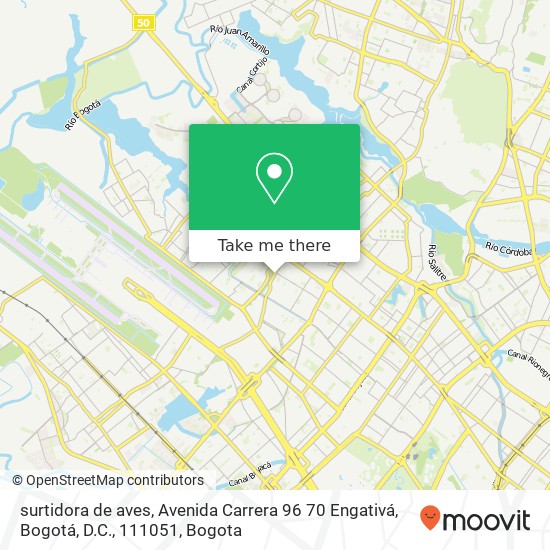 surtidora de aves, Avenida Carrera 96 70 Engativá, Bogotá, D.C., 111051 map