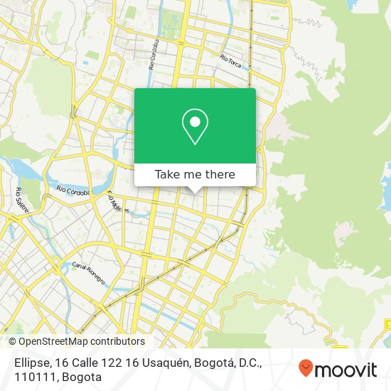 Mapa de Ellipse, 16 Calle 122 16 Usaquén, Bogotá, D.C., 110111