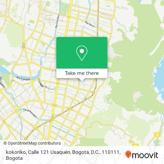 kokoriko, Calle 121 Usaquén, Bogotá, D.C., 110111 map