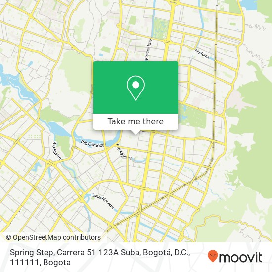 Spring Step, Carrera 51 123A Suba, Bogotá, D.C., 111111 map