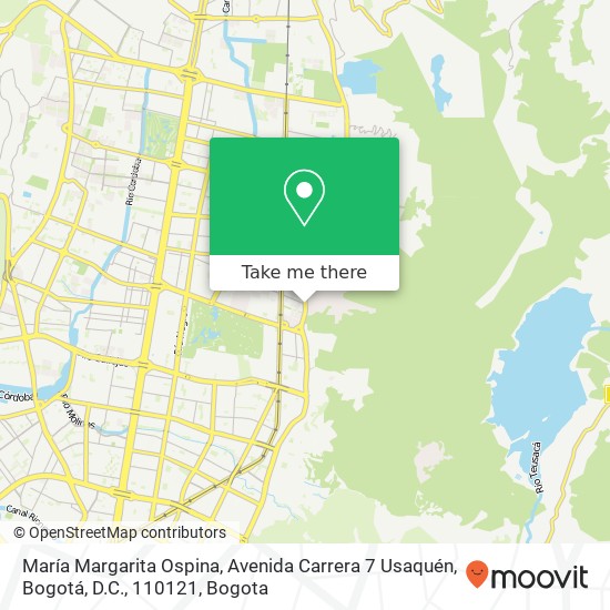 Mapa de María Margarita Ospina, Avenida Carrera 7 Usaquén, Bogotá, D.C., 110121