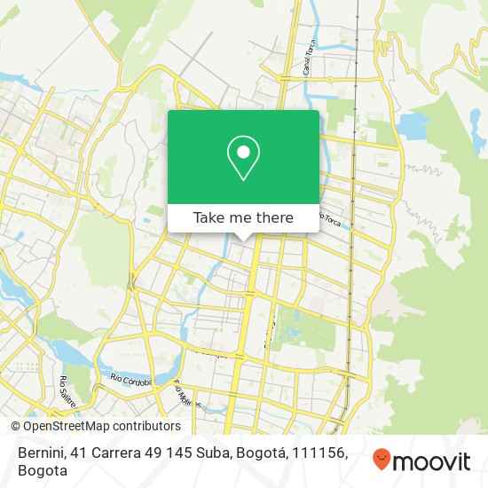 Mapa de Bernini, 41 Carrera 49 145 Suba, Bogotá, 111156