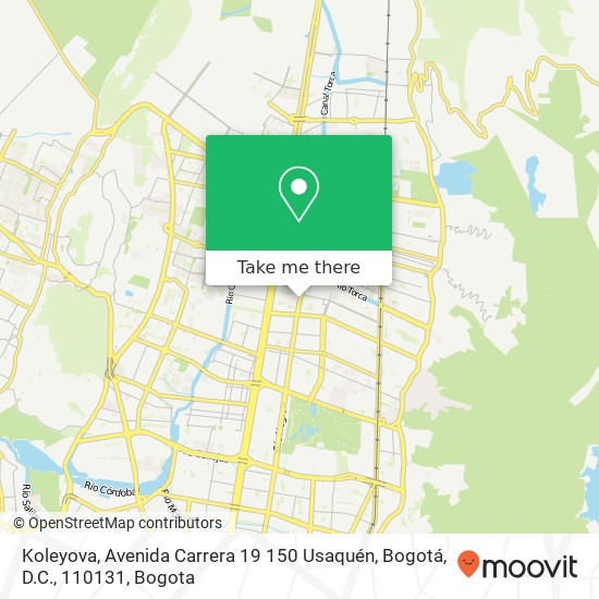 Koleyova, Avenida Carrera 19 150 Usaquén, Bogotá, D.C., 110131 map