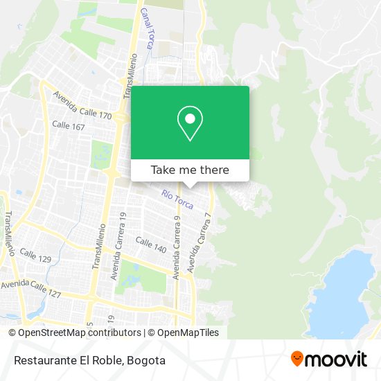 Restaurante El Roble map