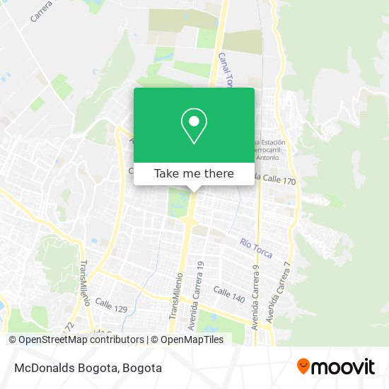 McDonalds Bogota map