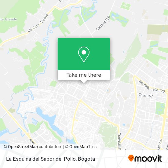 Mapa de La Esquina del Sabor del Pollo