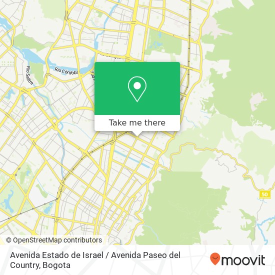 Avenida Estado de Israel / Avenida Paseo del Country map