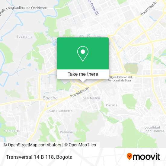 Transversal 14 B 118 map