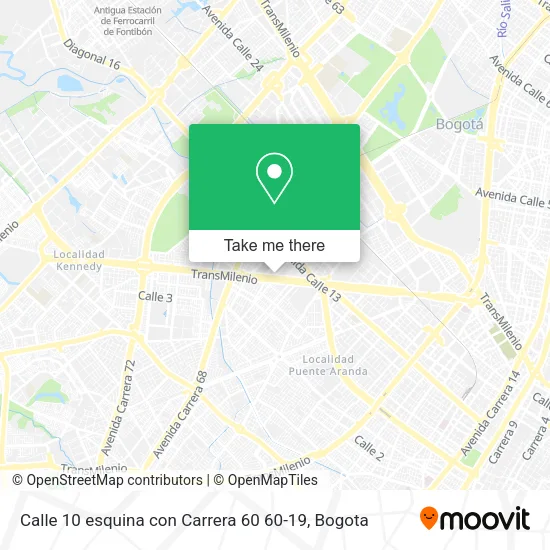 Mapa de Calle 10 esquina con Carrera 60 60-19