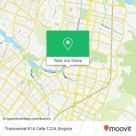 Transversal 41A Calle 122A map