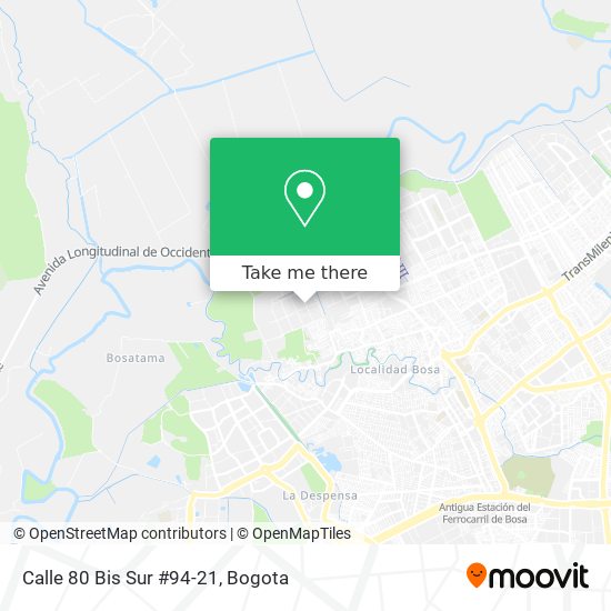 Mapa de Calle 80 Bis Sur #94-21