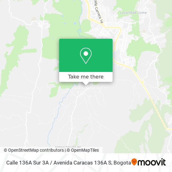 Calle 136A Sur 3A / Avenida Caracas 136A S map