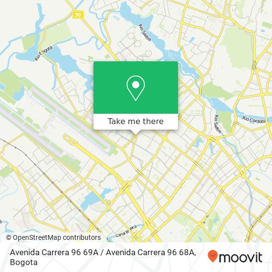 Mapa de Avenida Carrera 96 69A / Avenida Carrera 96 68A