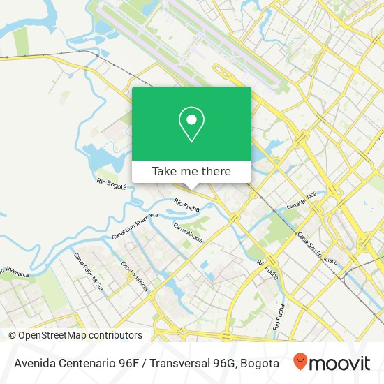 Avenida Centenario 96F / Transversal 96G map