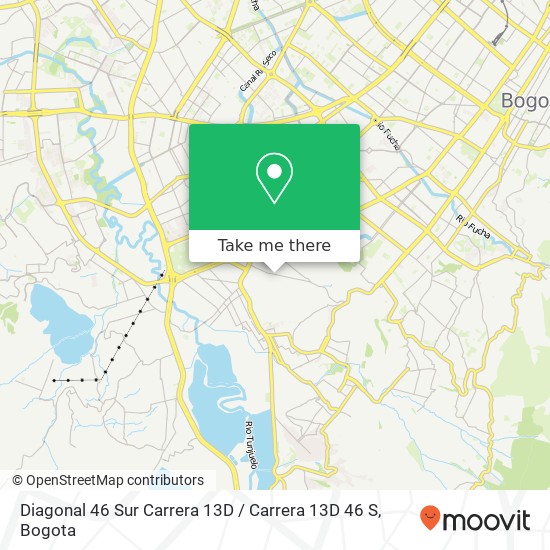 Diagonal 46 Sur Carrera 13D / Carrera 13D 46 S map