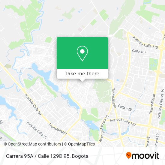 Mapa de Carrera 95A / Calle 129D 95