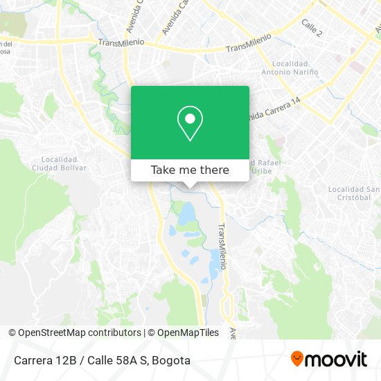 Carrera 12B / Calle 58A S map