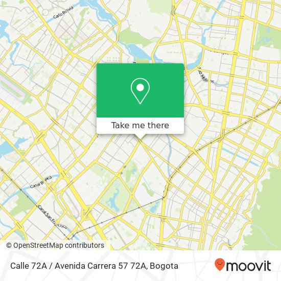 Calle 72A / Avenida Carrera 57 72A map