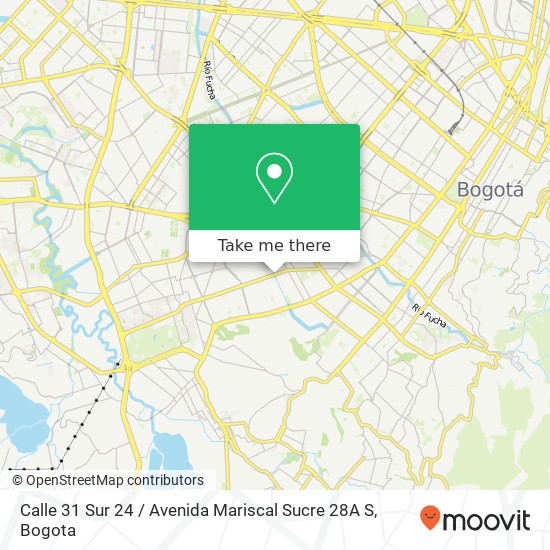 Calle 31 Sur 24 / Avenida Mariscal Sucre 28A S map