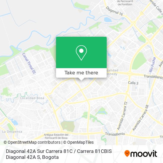 Diagonal 42A Sur Carrera 81C / Carrera 81CBIS Diagonal 42A S map