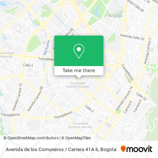 Avenida de los Comuneros / Carrera 41A 6 map