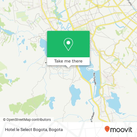Hotel le Select Bogota map